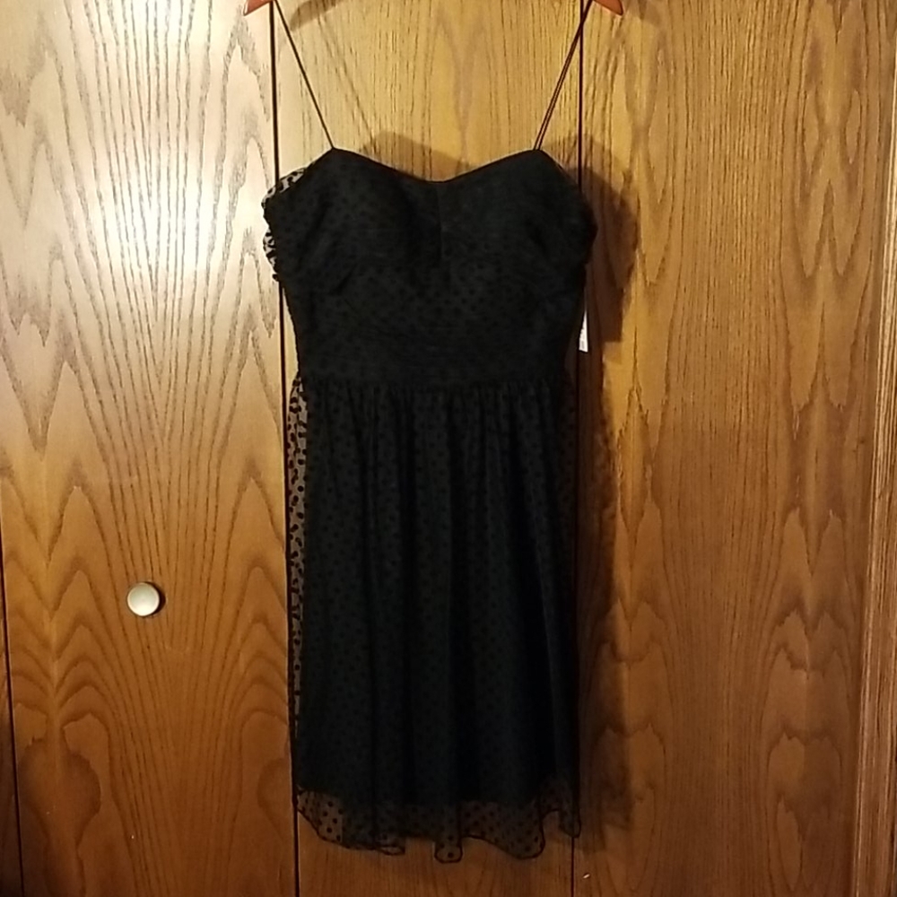 Vintage inspired black polka dot dress